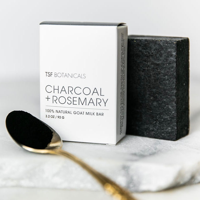 CHARCOAL + ROSEMARY GOAT MILK CLEANSING BAR