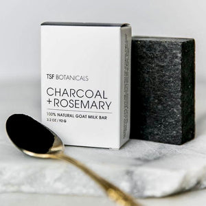 CHARCOAL + ROSEMARY GOAT MILK CLEANSING BAR